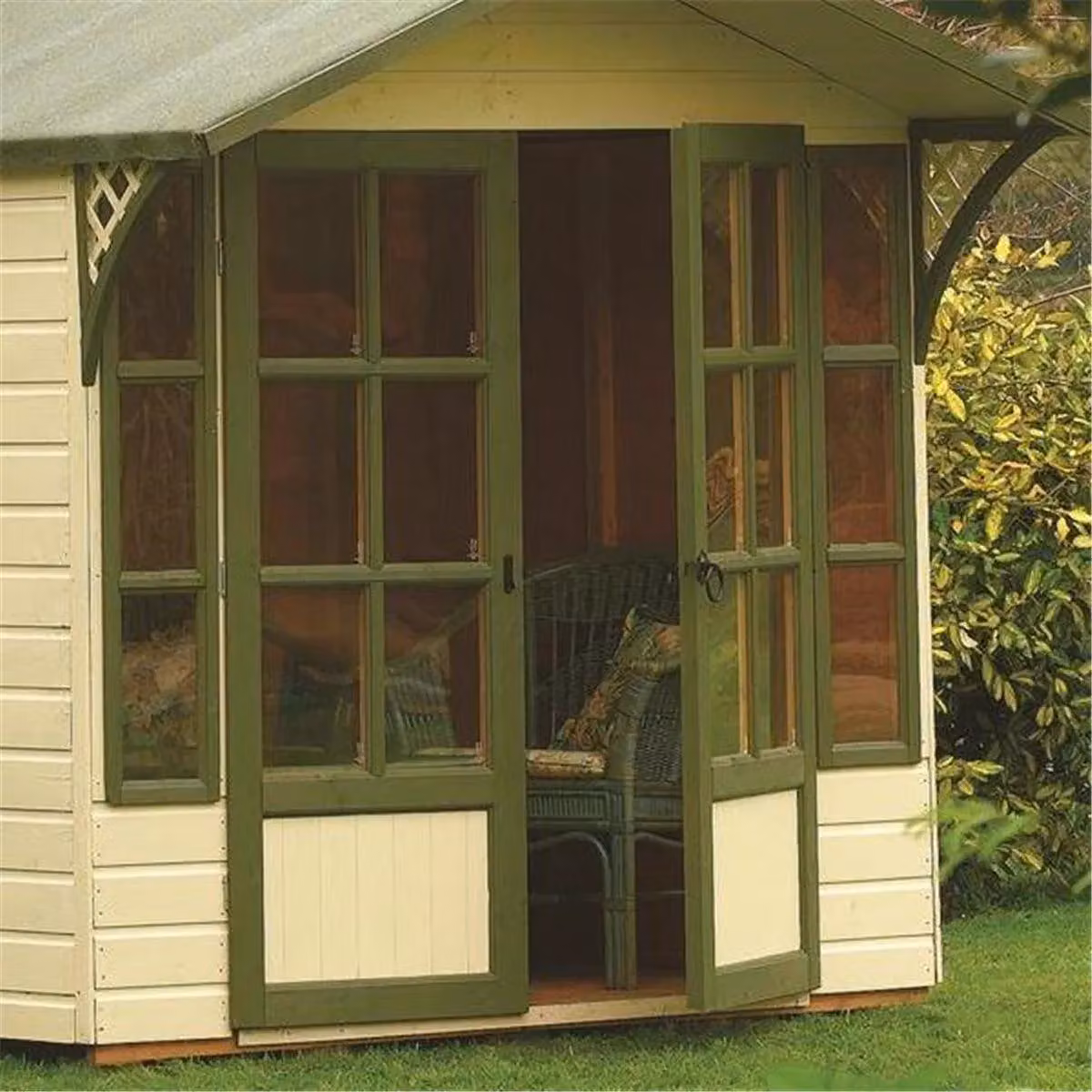 Cheshire 7 x 7 Wood Garden Summerhouse in Natural Brown – 2