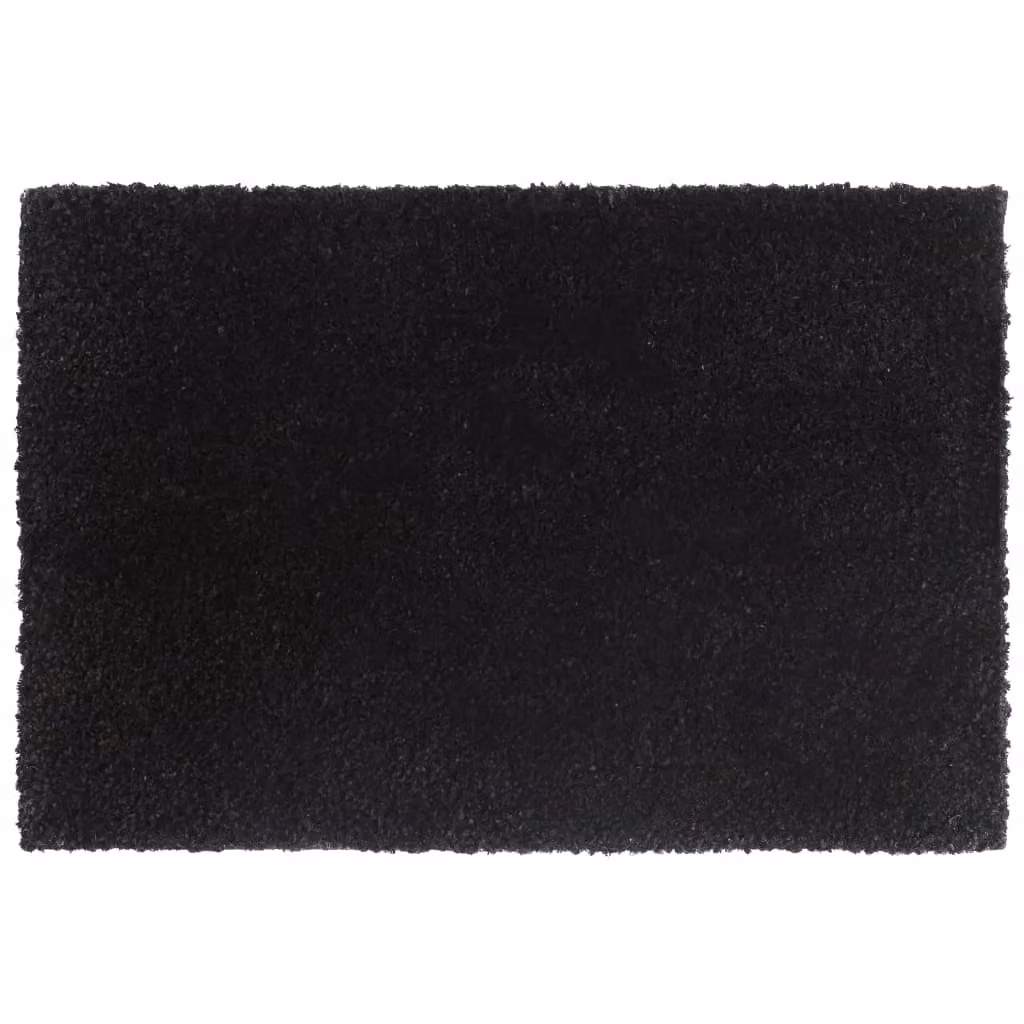 Berkfield Home Set of 2 Tufted Coir and PVC Door Mats, Black and Brown, W: 60 cm, D: 40 cm – 1