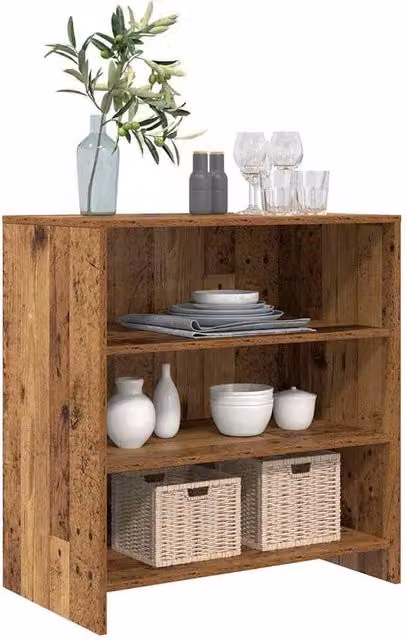 Berkfield Home Rustic Old Wood Sideboard in Brown, W/D/H: 70 x 41 x 75 cm – 1