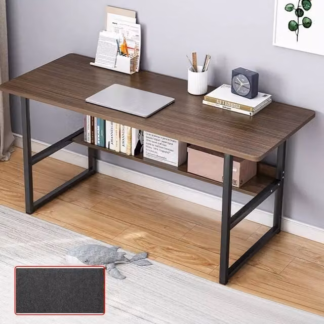 Hinsinc Computer Desk for Home Office and Study in Brown, W/D/H: 120 x 40 x 72 cm