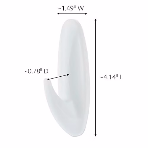 3M Command Bath Large Designer Hook in White – 2