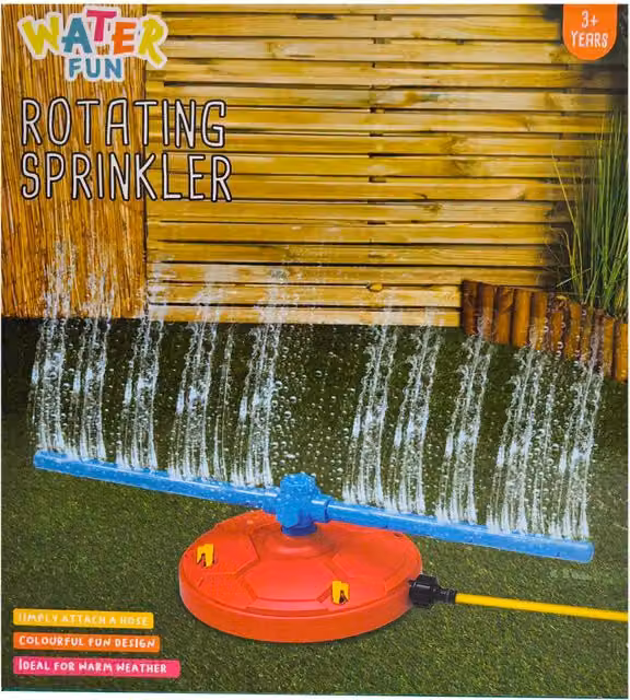 Water Fun Multicolour Rotating Circular Sprinkler Toy with Spray