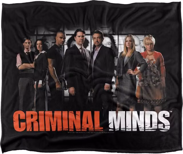 LOGOVISION Criminal Minds The Brain Trust Super Soft Silky Touch Throw Blanket, White, W/D/H: 152 x 127 cm – 6