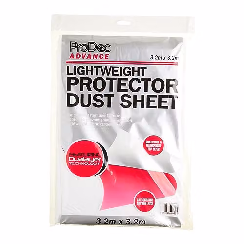 ProDec Reusable White Fleece Dust Sheet, W/D: 3.2 x 3.2 m – 2