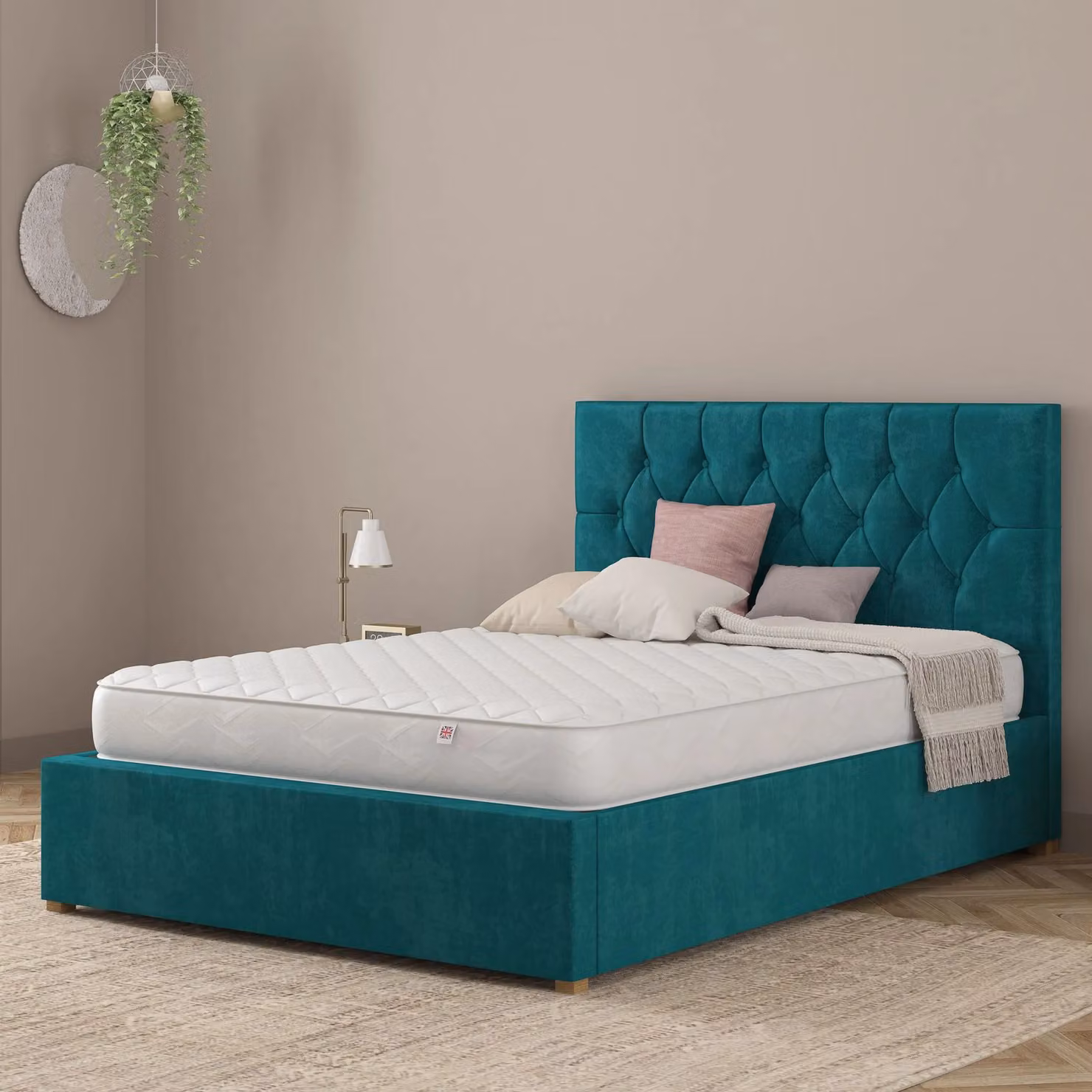 Catherine Lansfield Cloud Embrace White Spring Foam Hybrid Mattress, W/D/H: 140 x 200 cm – 3