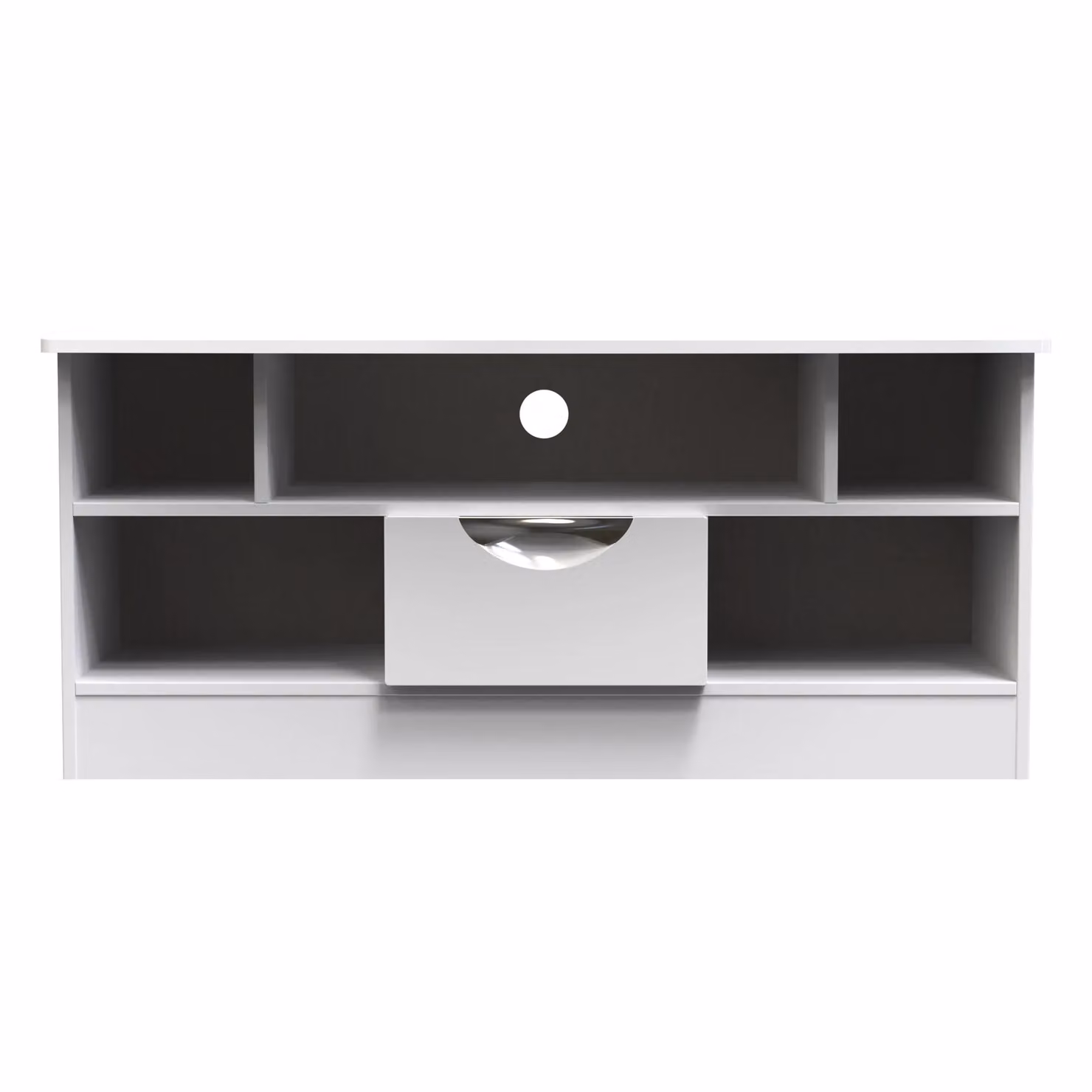 Ready Assembled 2 U Holborn 1 Drawer TV and Media Unit in White – 2