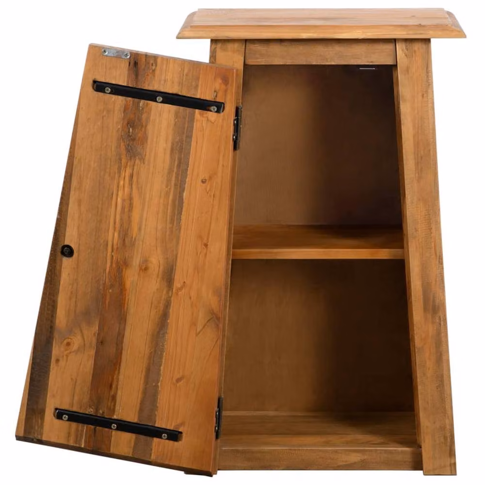 Berkfield Home Solid Pinewood Bathroom Wall Cabinet in Brown, W/D/H: 42 x 23 x 70 cm – 3