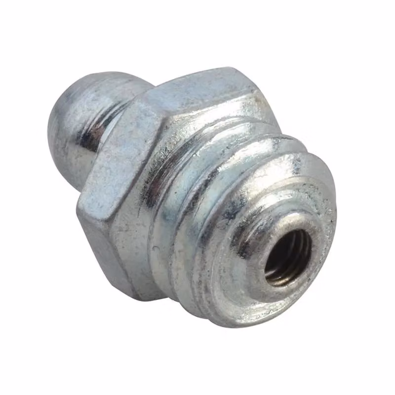 Lumatic Straight Hydraulic Nipples in Bright Silver Zinc Steel – 2