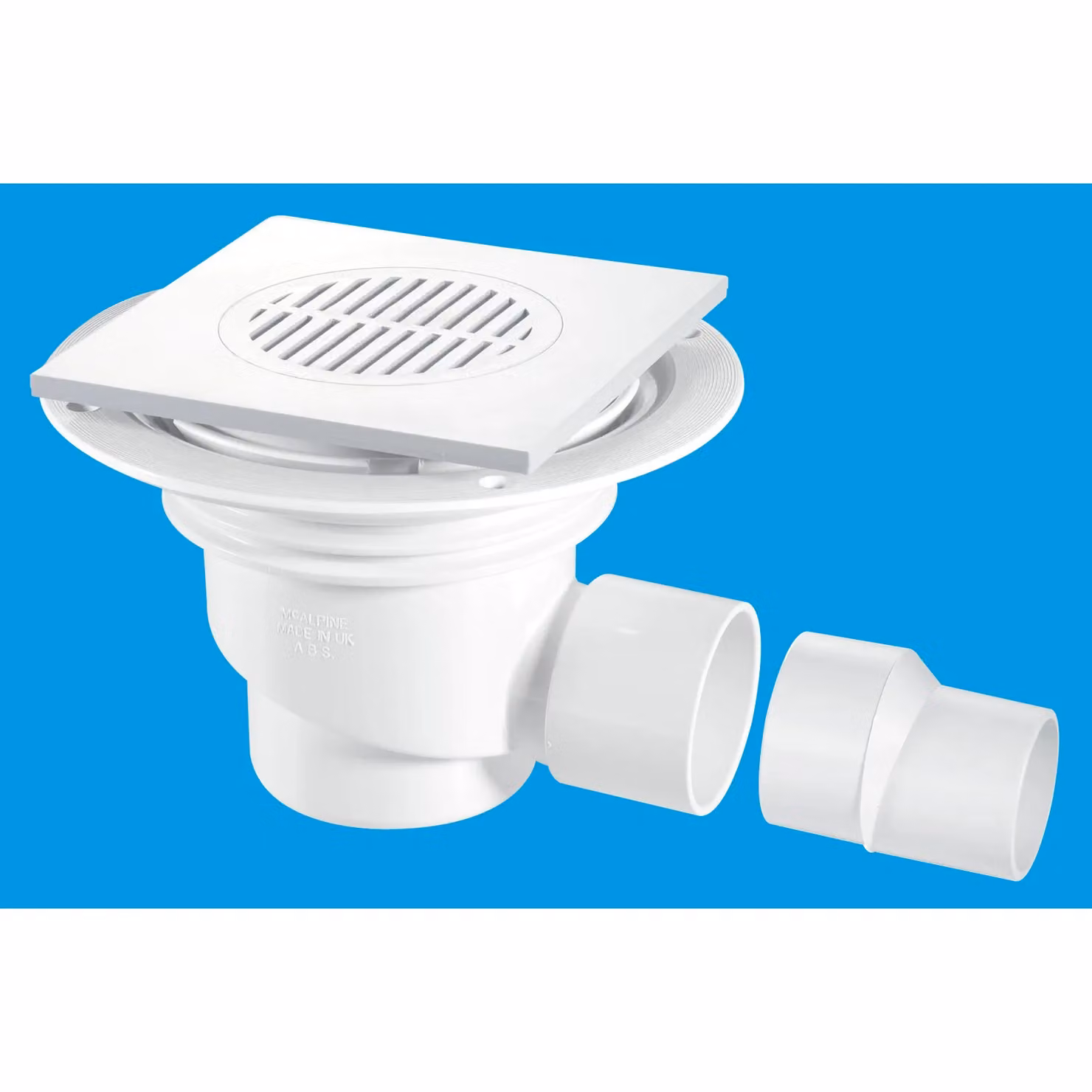 McAlpine TSG1T6WH 75mm Water Seal Gully with Horizontal Outlet and White Tile Insert – 2