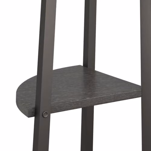 vidaXL 3-Tier Corner Shelf in Black Metal, W/D/H: 45.5 x 31.5 x 120 cm – 3