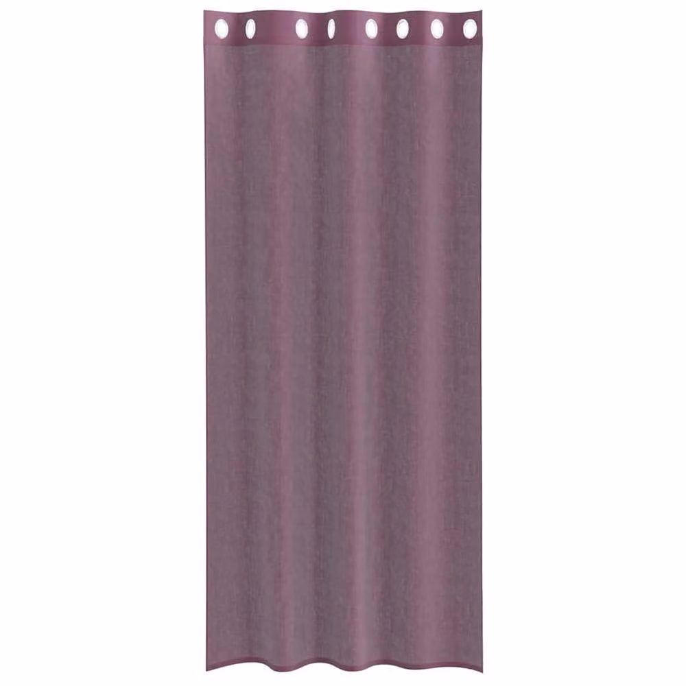 Berkfield Home Purple Voile Fabric Panel Curtains with Eyelets, 2 Pack, W: 140 cm, H: 225 cm – 4