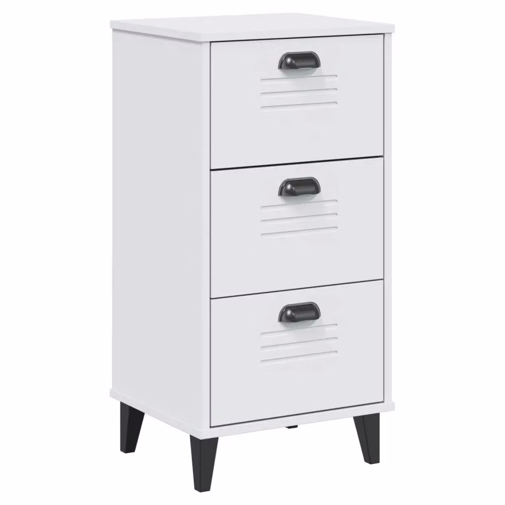 Berkfield Home VIKEN Bedside Cabinet in White Engineered Wood – 2