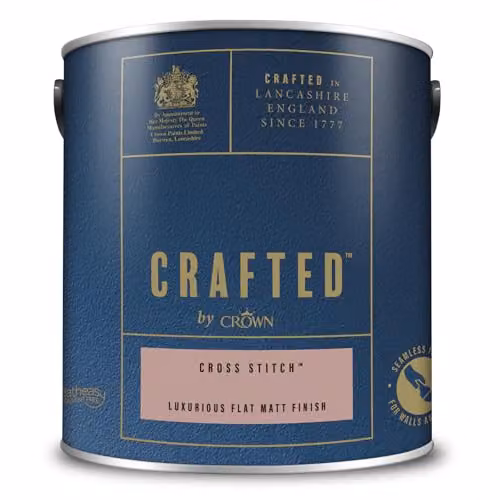 Crown Crafted Cross Stitch Matt Emulsion Soft Dark Pink Paint, 2.5 l – 4