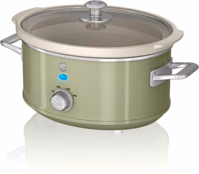 Swan Retro 3.5L Slow Cooker in Green