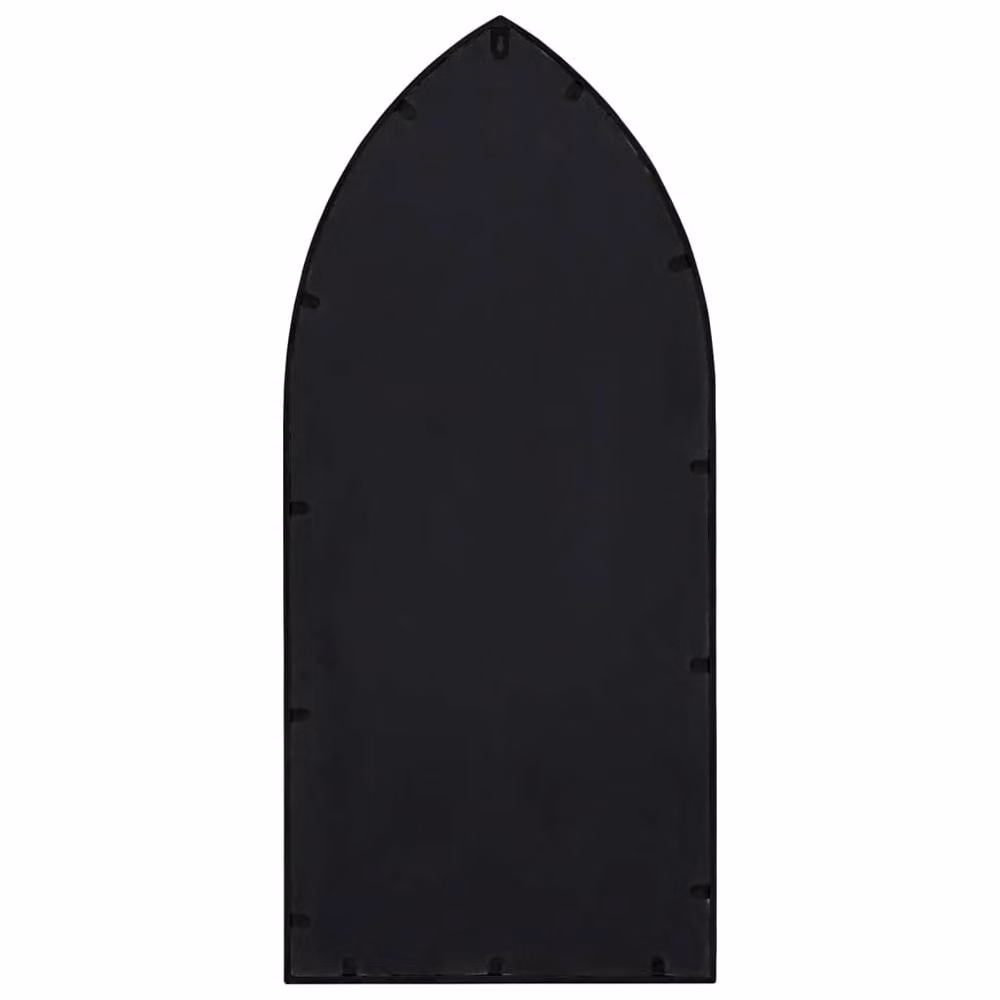Berkfield Home Antique Black Metal Garden Wall Mirror, W: 70 cm, H: 30 cm – 3