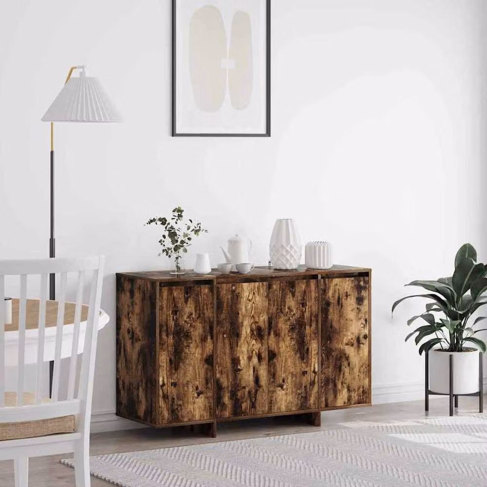 Berkfield Home Smoked Oak Sideboard in Brown, W/D/H: 120 x 41 x 75 cm – 2