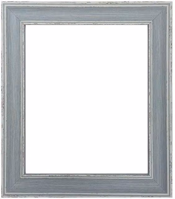 Frames by Post Scandi Single Rectangular Photo Frame in Blue, W: 25.4 cm x H: 20.32 cm