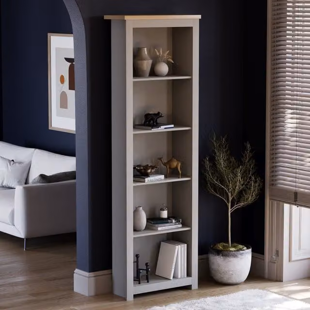 Vida Designs Arlington 5 Tier Modern Grey MDF Bookcase – 4