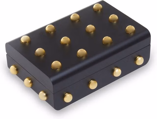 Orsina Frida Small Metal Trinket Box in Black – 1