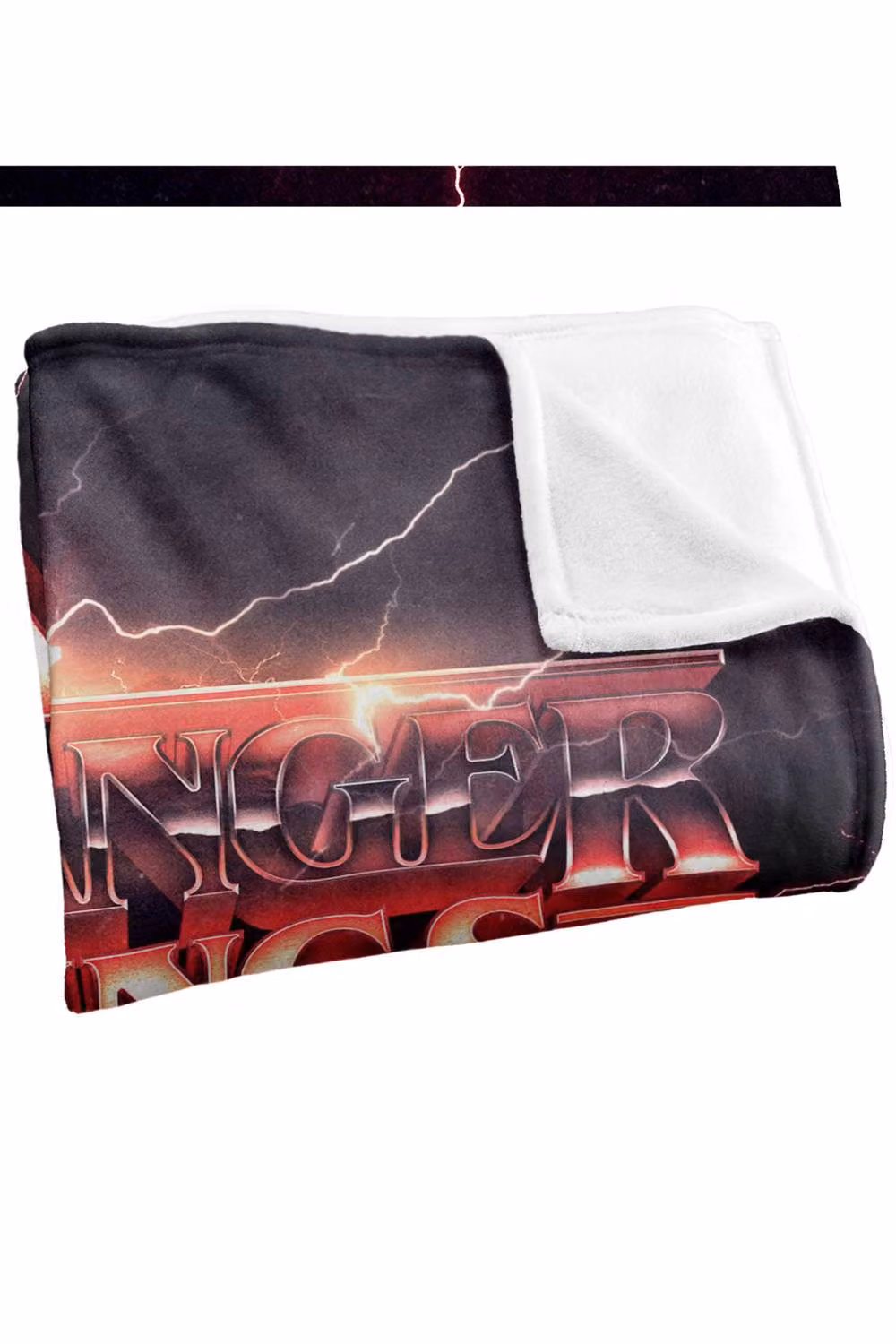 Stranger Things Lightning Logo Super Soft Throw Blanket, Multicolour, W: 152 cm, D: 127 cm – 3