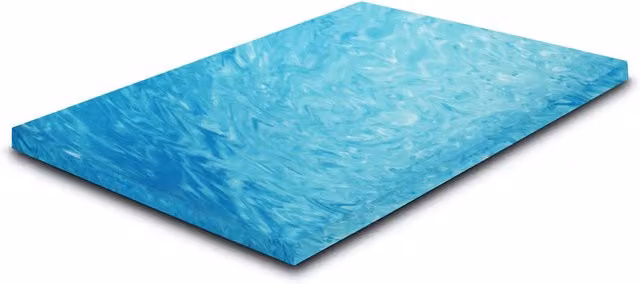 Rest Relax Memory Gel High Reacting Foam Orthopaedic Mattress Topper, Blue, Single, Depth: 5 cm
