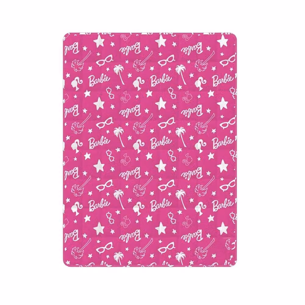 Barbie Pink Fleece Weighted Blanket with Breathable Cotton and Microbead Filling – 2