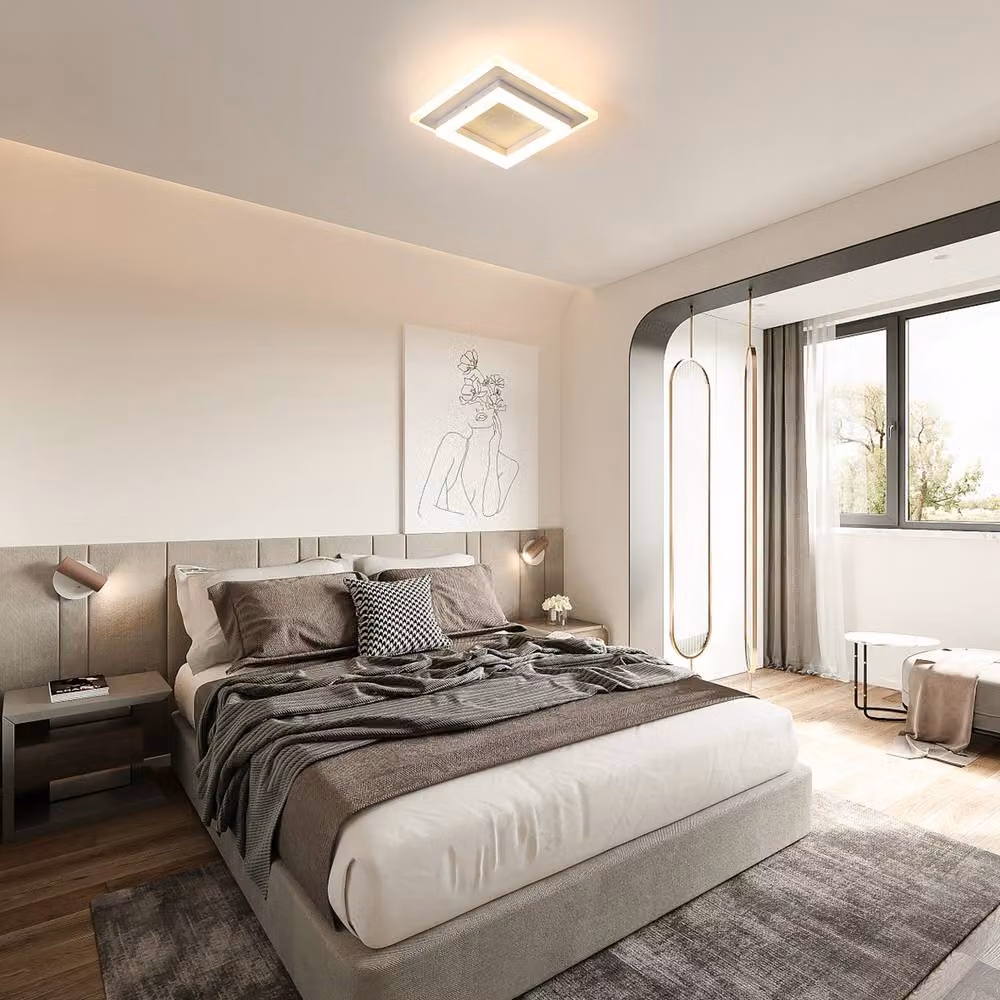 COMELY Modern 24W LED Square Ceiling Light with Warm White 3000K Illumination – 2
