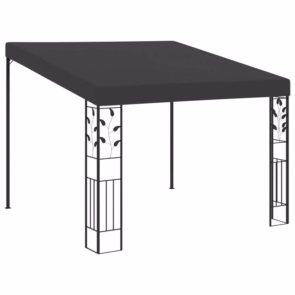 Berkfield Home Wall-mounted Lean-to Gazebo in Anthracite and Black, W: 300 cm, D: 300 cm, H: 250 cm – 2