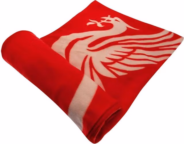 Liverpool FC Pulse Red Fluffy Polyester Fleece Blanket for Adults, W/D/H: 150 x 125 x 1 cm