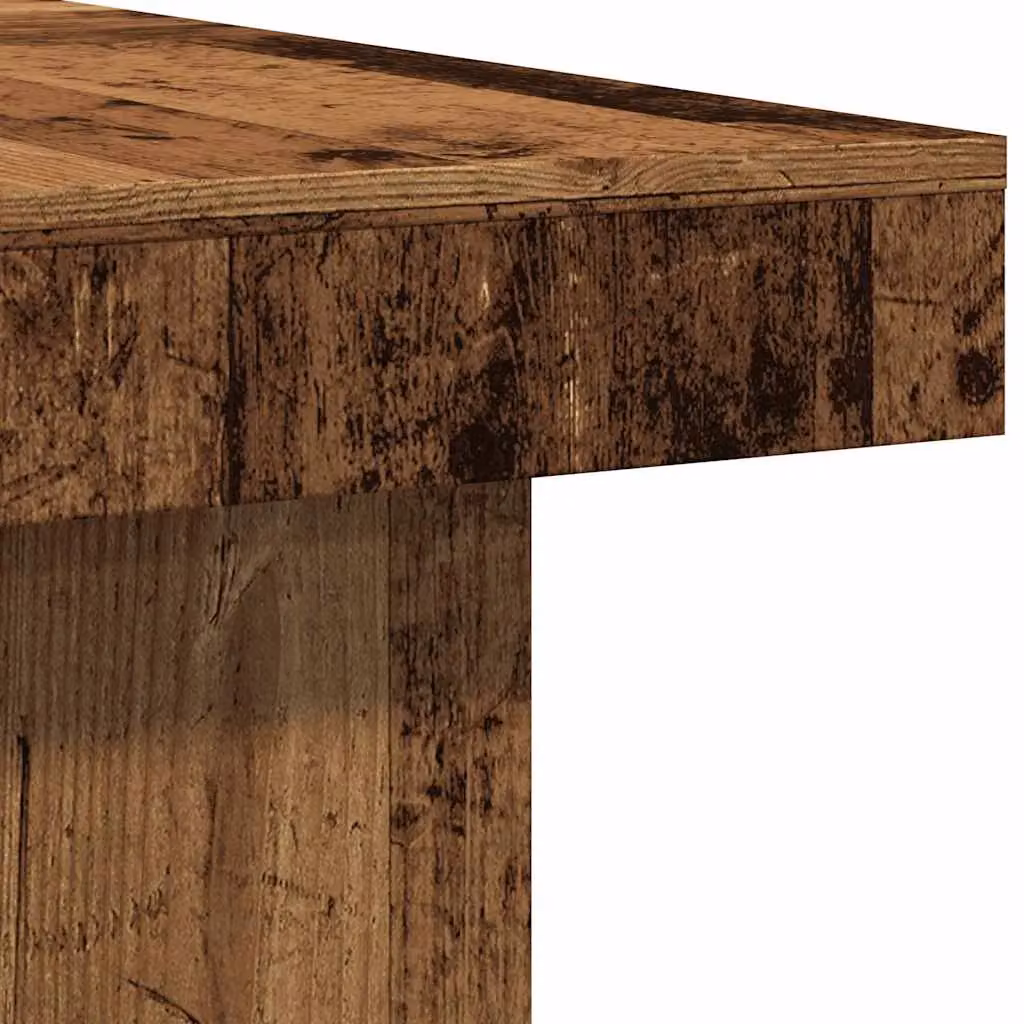 Berkfield Home Rustic Square Coffee Table in Brown, W/D/H: 90 x 90 x 28 cm – 4