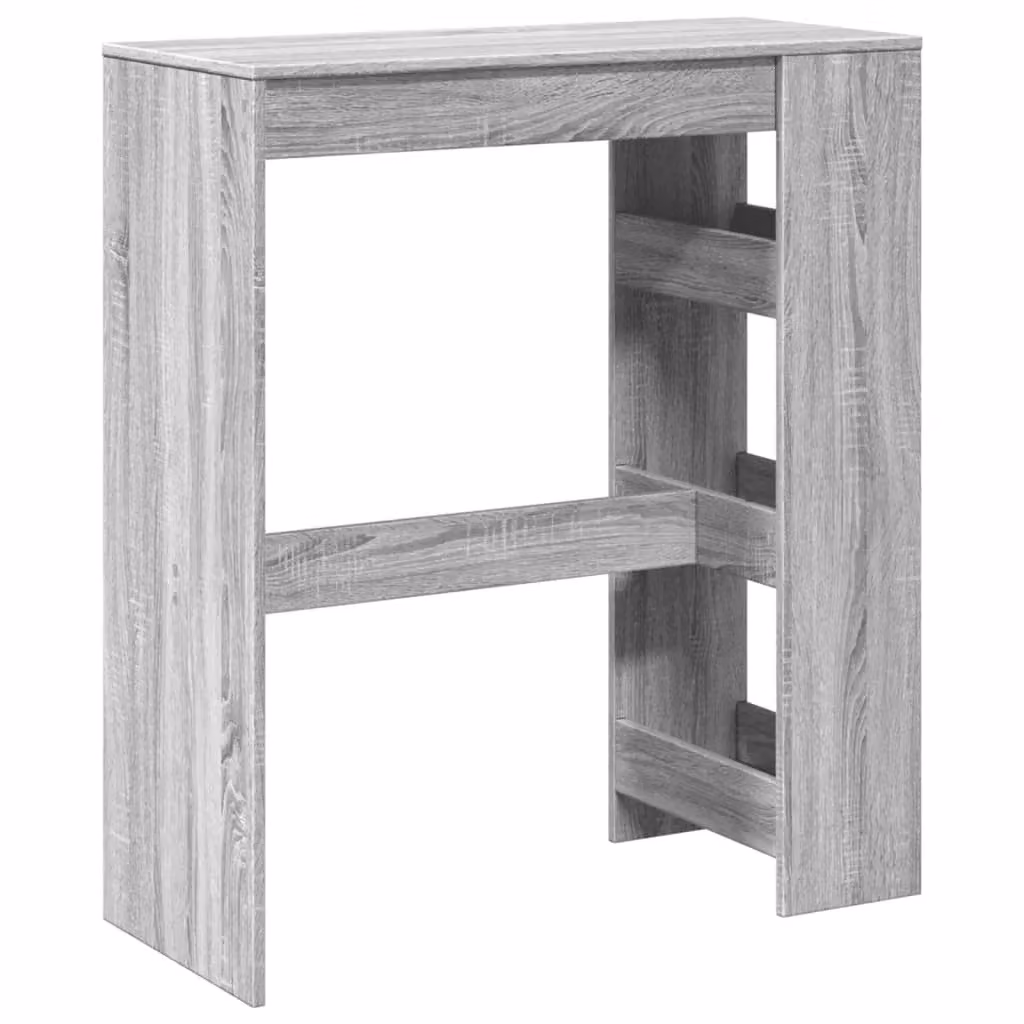 Berkfield Home Bar Table with Racks in Grey Sonoma, W/D/H: 90 x 40 x 103.5 cm – 3