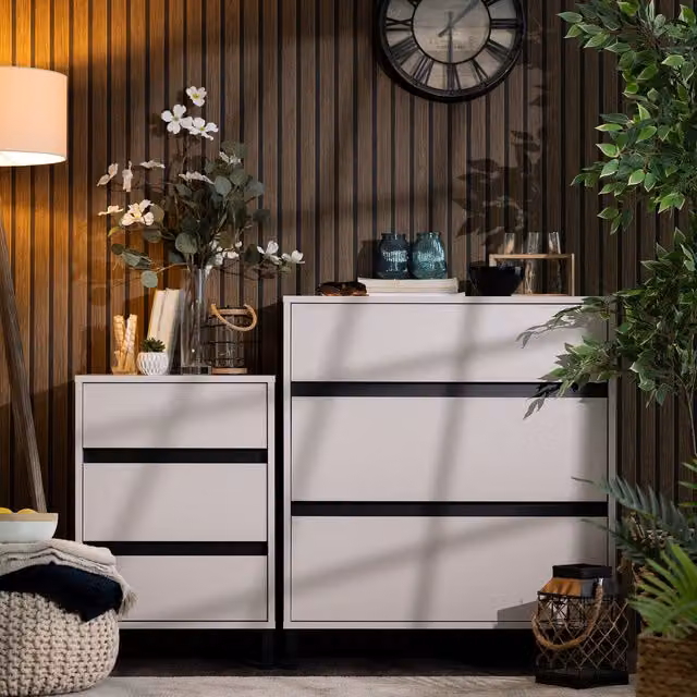 Dorel Home MARRON Cabinet 80 in Cashmere and Black