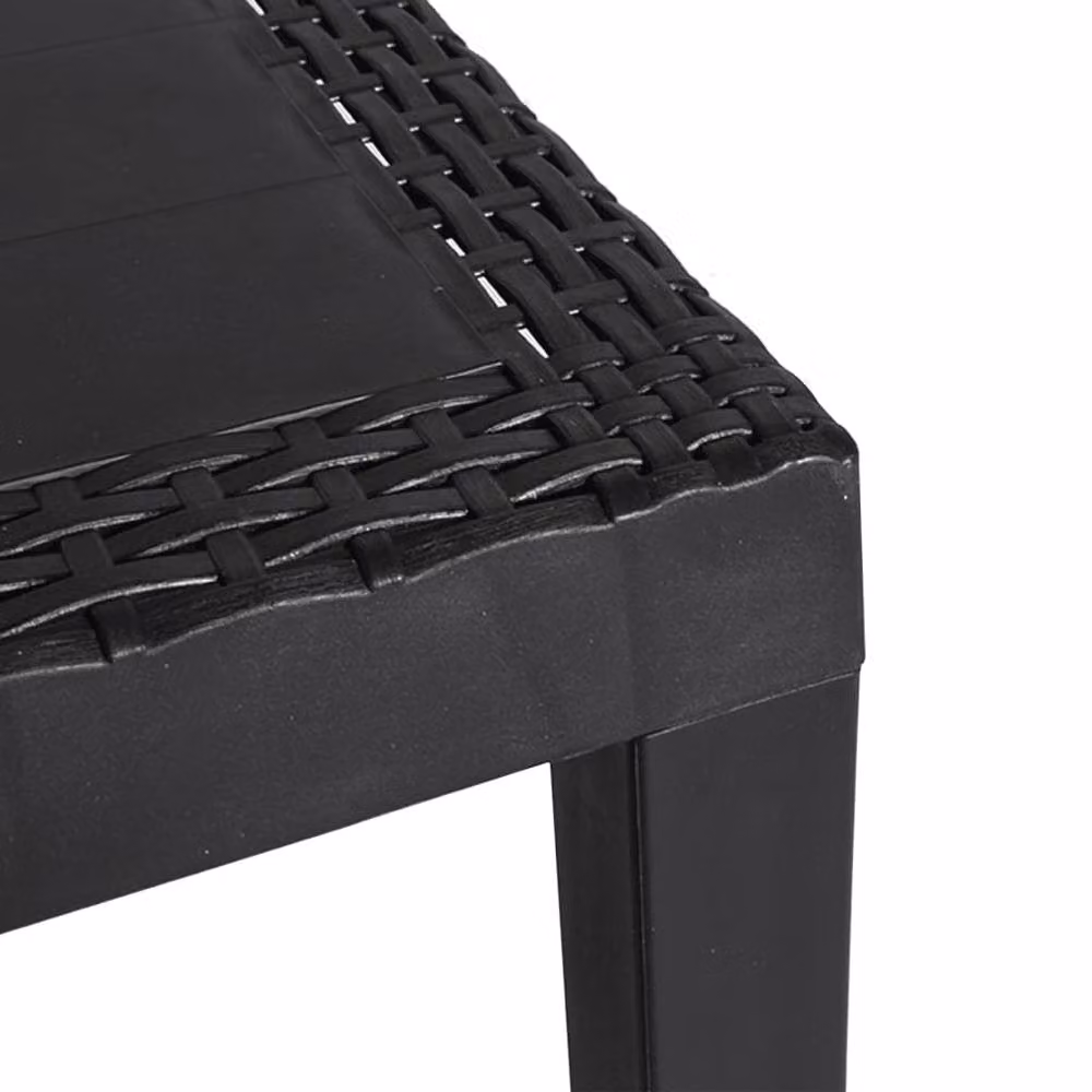 Berkfield Home Garden Table in Anthracite and Black, W/D/H: 59 x 47 x 40 cm – 5