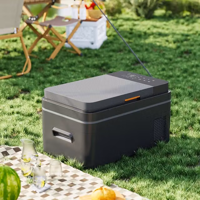 Komore Car Mini Fridge in Grey and Black, W: 32.5 cm