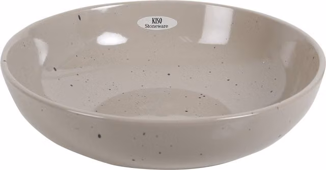 Kiso Stoneware Serving Bowl in Grey, Diameter: 22.86 cm