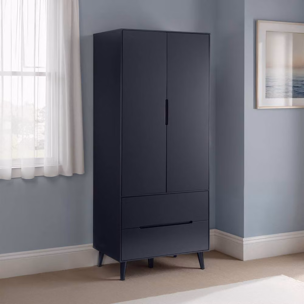 Cheshire Premium Elara Combination Wardrobe in Anthracite Grey with Integrated Drawers, H 190.0 cm x W 80.0 cm – 3