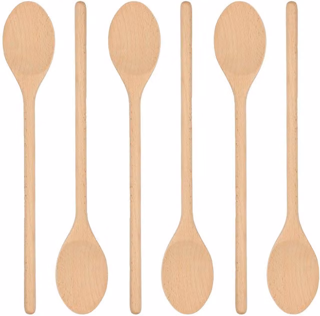 Argon Tableware Heat Resistant Oval Wooden Cooking Spoon, Brown, Length: 35 cm