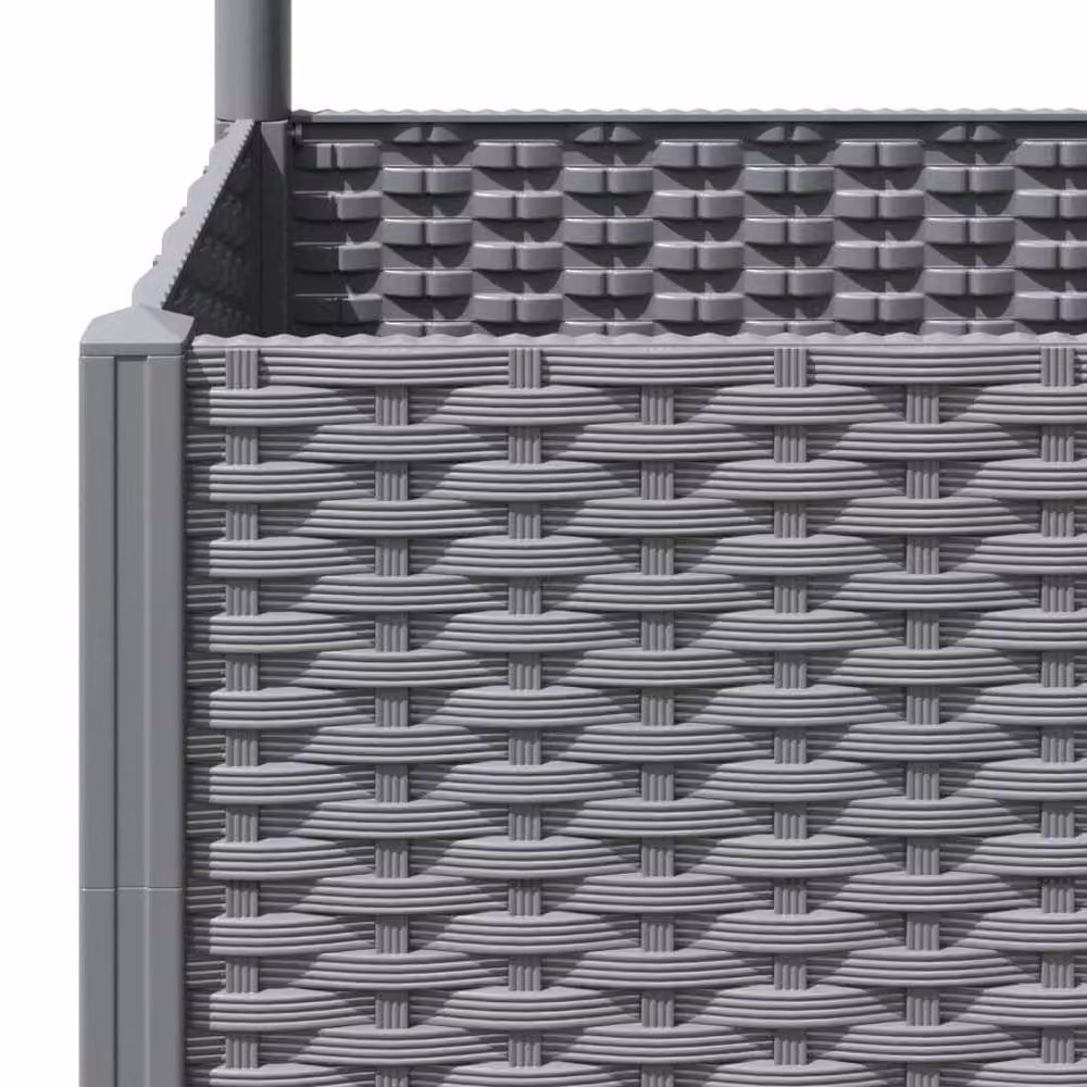 Berkfield Home Garden Planter with Trellis in Light Grey, W/D/H: 120 x 40 x 136 cm – 5