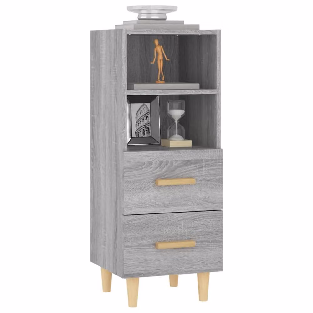 Berkfield Home Grey Sonoma Sideboard in Engineered Wood W/D/H: 34.5 x 34 x 90 cm – 3