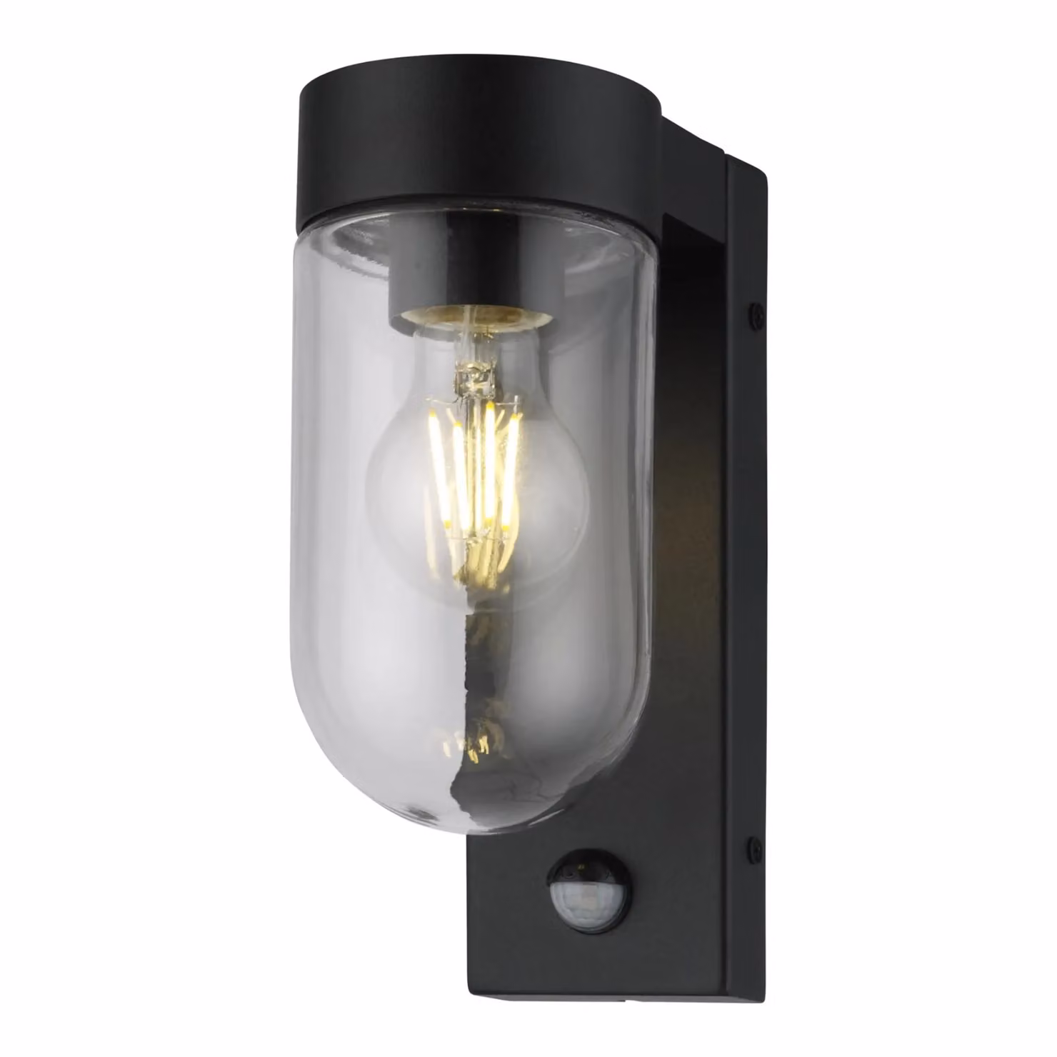 First Choice Lighting Set of 2 Parnie Black Motion Sensor Outdoor Wall Lights – 2