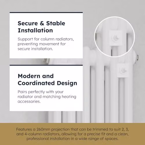 UK Radiators Brass Column Radiator Wall Stay Support Bracket – 2