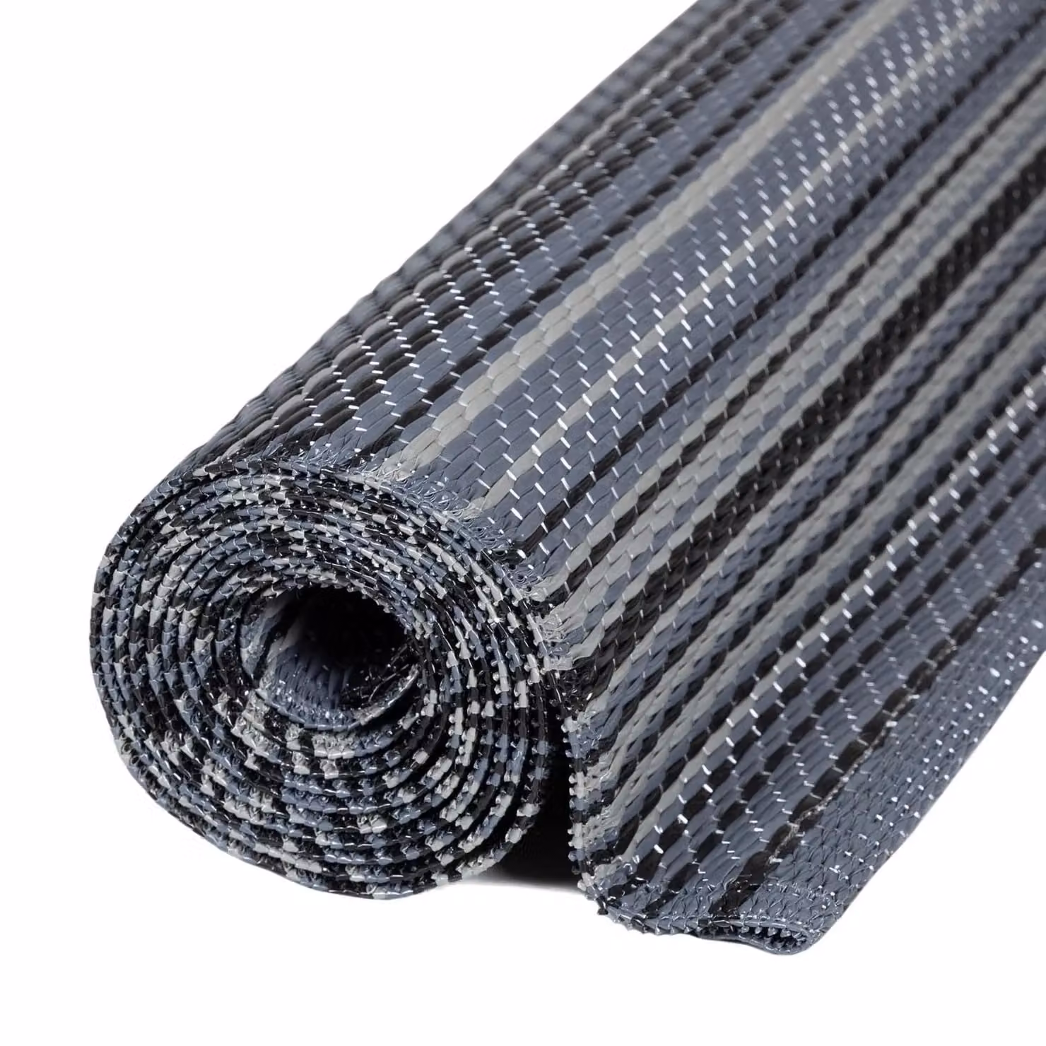 THE RUGS Reversible Weatherproof Striped Rainbow Outdoor Garden Patio Rug in Dark Grey, W/D/H: 120 x 160 cm – 3