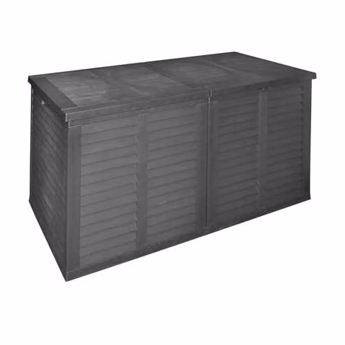 Jack Stonehouse JSH Extra Large Waterproof Garden Storage Box, 750L Plastic Outdoor Deck Box in Grey and Beige, W/D/H: 155 x 80 x 66 cm – 2