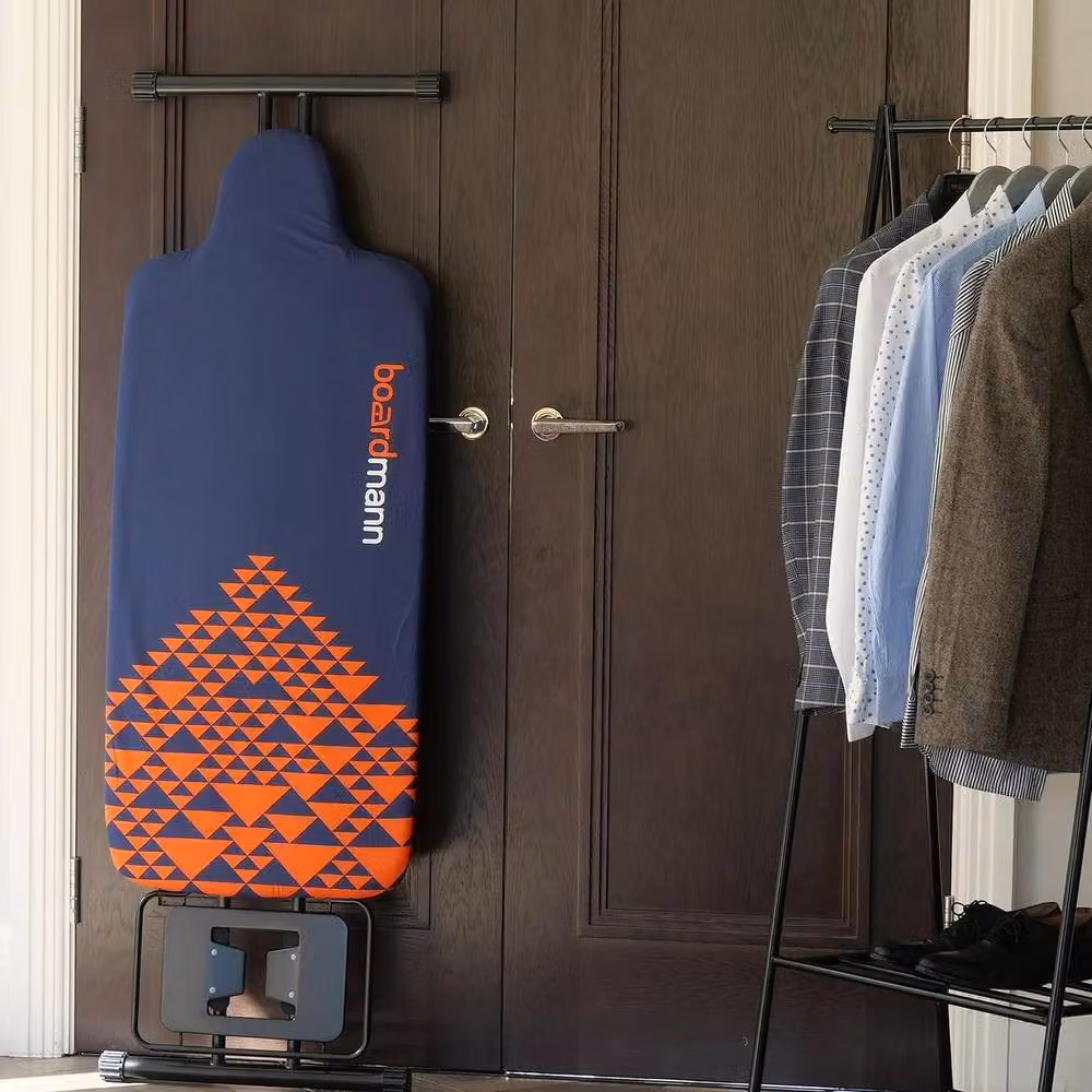 Boardman Extra Large Ironing Board with Iron Rest, Blue/Multicolour, W: 51 cm, L: 163 cm – 4