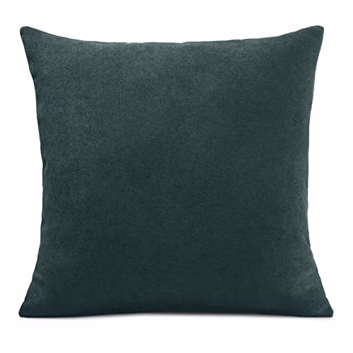 Luxury Living Green Velvet Chenille Square Cushion, W/D/H: 45 x 45 x 45 cm – 1