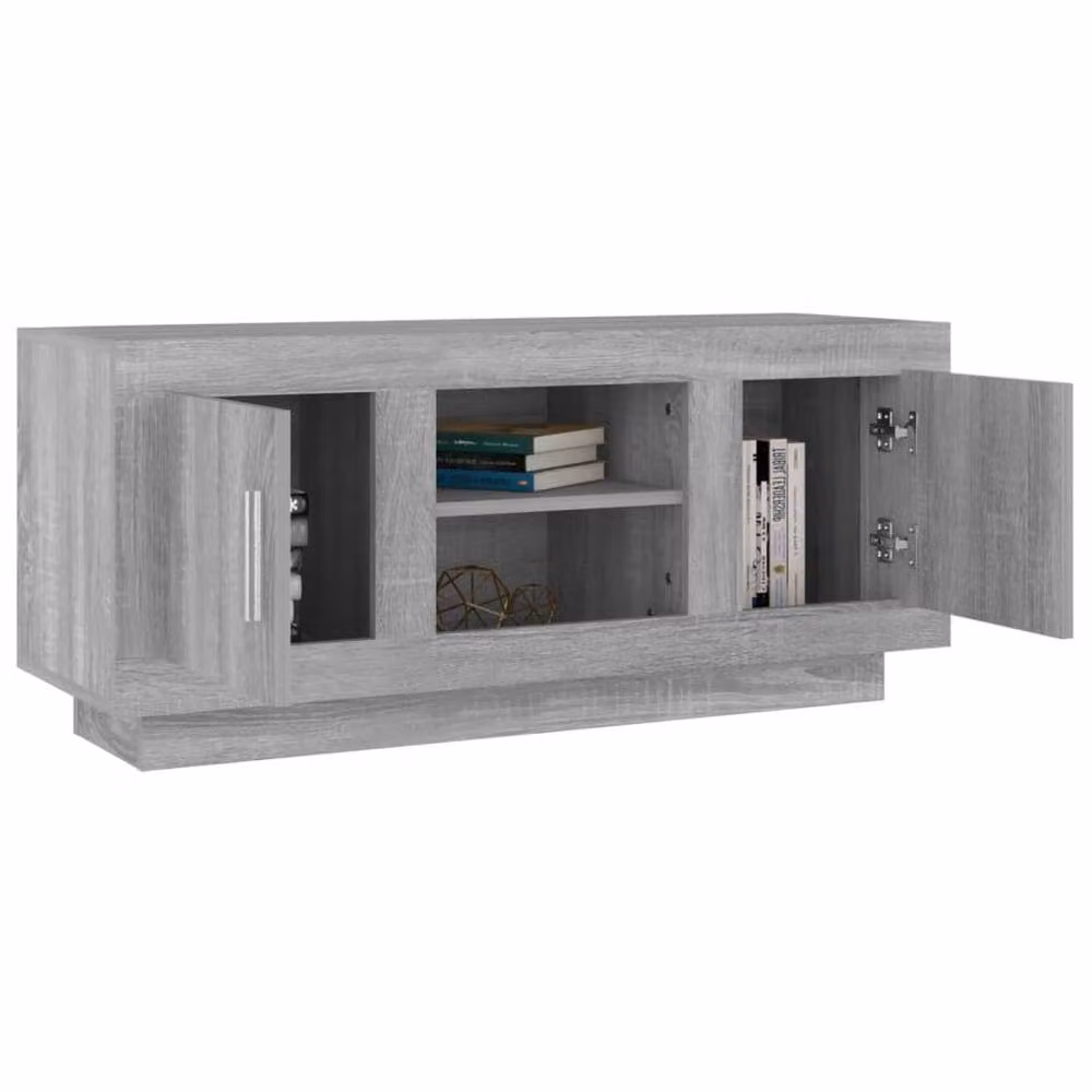 Berkfield Home Grey Sonoma TV Cabinet in Engineered Wood W/D/H: 102 x 35 x 45 cm – 2