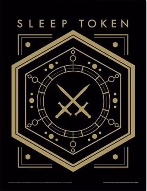 Sleep Token Veridian Framed Multicolour Paper Poster, W: 40.0 cm, H: 30.0 cm – 1