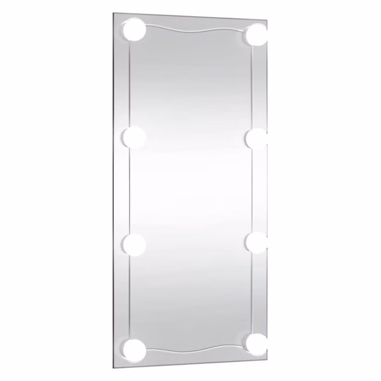 Berkfield Home Modern Rectangular Wall Mirror with LED Lights, Silver, W: 60 cm, H: 30 cm