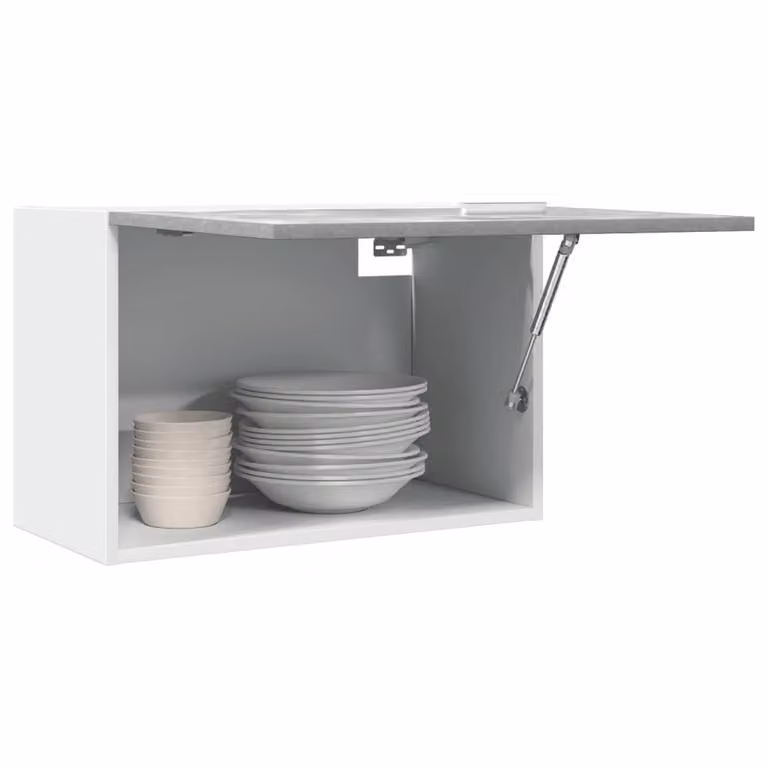 Berkfield Home Lyon Wall Mounted Hanging Cabinet, Concrete Grey, W: 60 cm, D: 31 cm, H: 40 cm