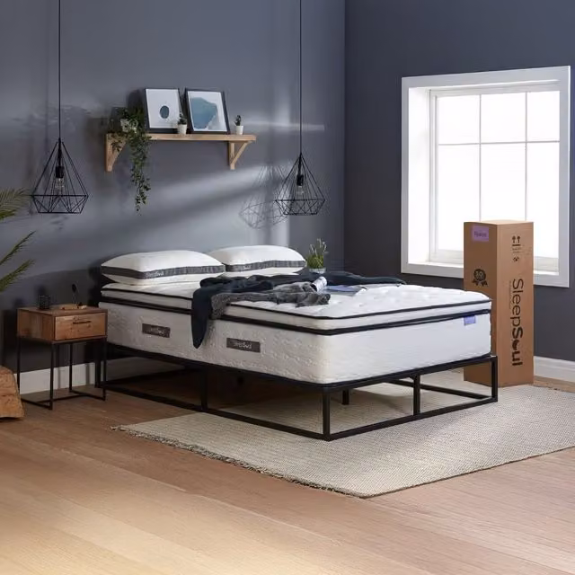 SleepSoul Hybrid Space Mattress in White, W/D/H: 140 x 200 x 25 cm – 1